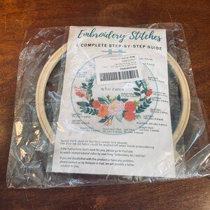 Embroidery Stitches Kit With Hoop & Step-By-Step Guide For Beginners